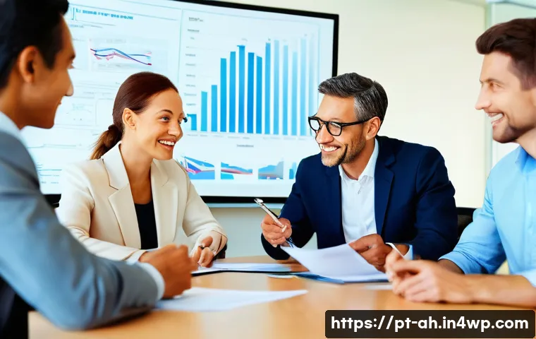 협동조합의 회계 및 세무 가이드 - **Prompt 1: Financial Transparency in a Cooperative Meeting**
A vibrant, sunlit modern meeting r...