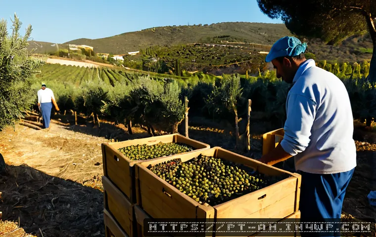 Home 17 협동조합의 성공적인 운영 사례 - Photorealistic successful agricultural cooperative in rural Portugal, a diverse group of adult olive...